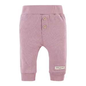 Legginsy prążek wrzos z guziczkami SIMPLY COMFY