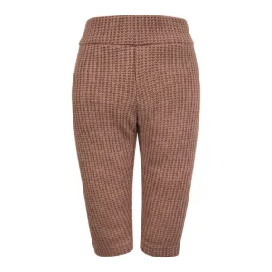 Legginsy sweterkowe beż/brąz
