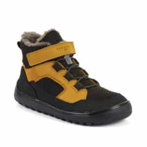 Trzewiki zimowe Froddo barefoot Up Path TEX Black Yellow – widok z przodu
